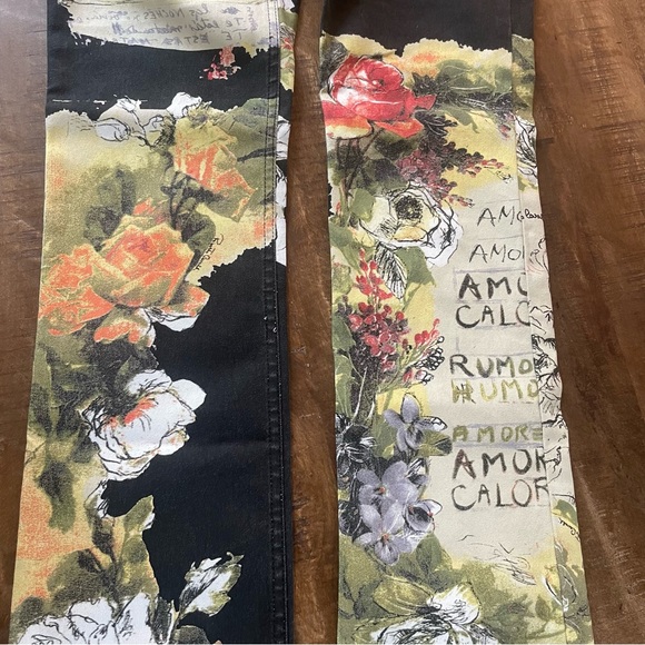 Vintage Roberto Cavalli Love Letter Jeans Print Pants Graphic Note XS - Picture 10 of 14